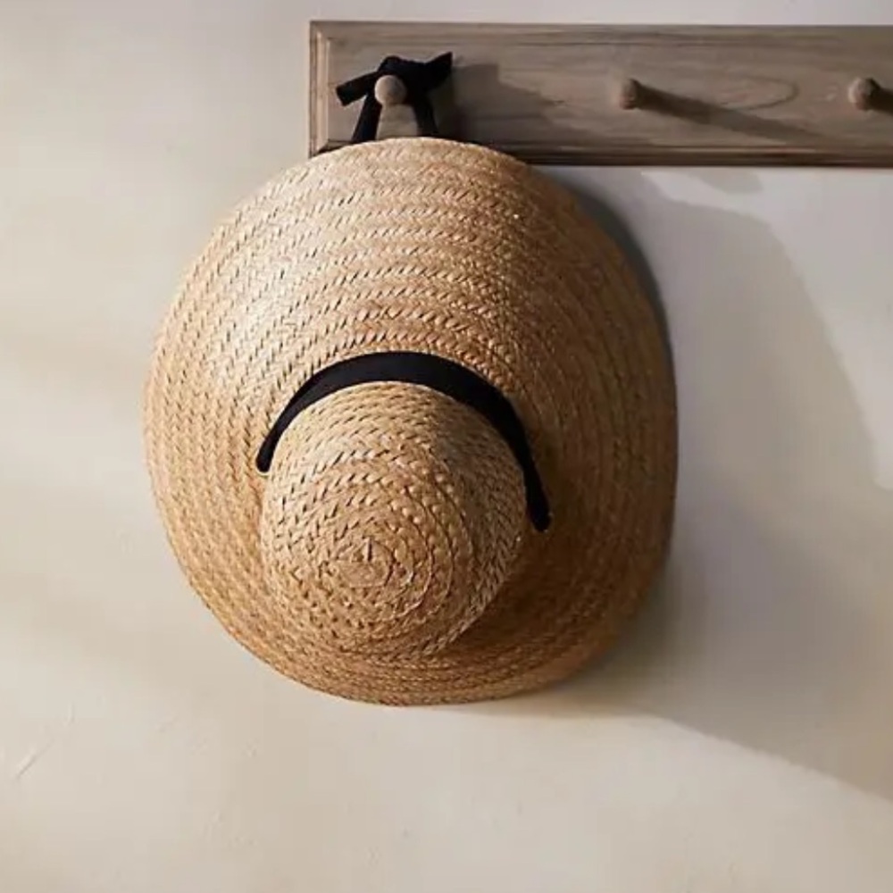 Terrain / Anthropologie Buri braid straw sun hat NWT